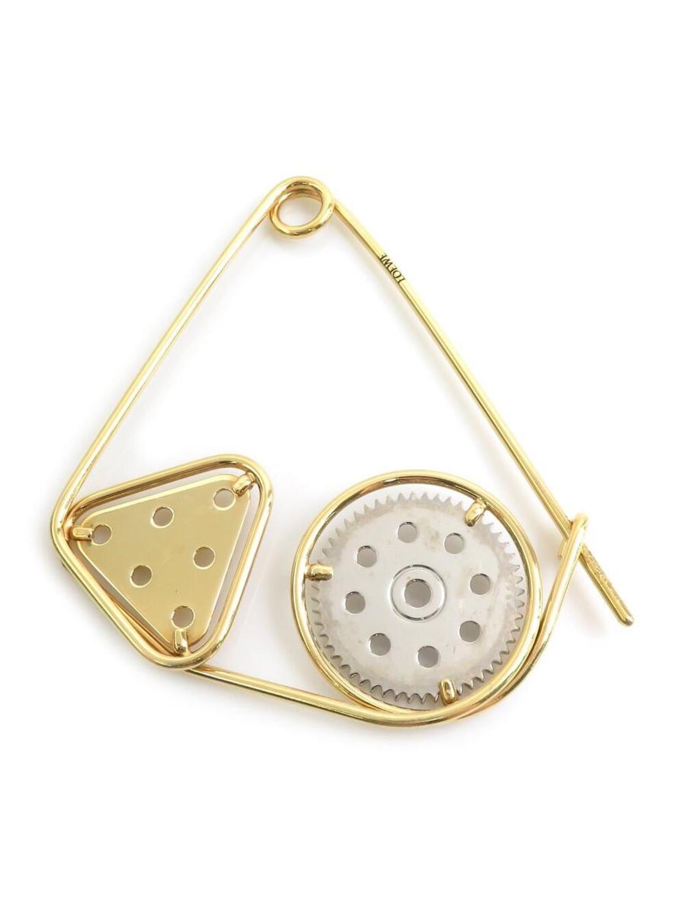 Auth Loewe Charm Brooch Gold/Silver #346414L13B
